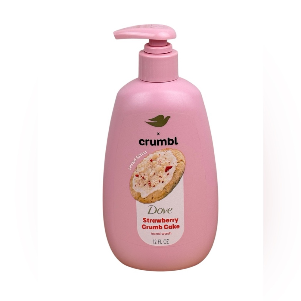 LIMITED EDITION Dove x Crumbl Strawberry Crumb Cake Moisturizing Hand Soap 12oz